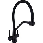 Смеситель для кухни Lidz Aria 020F3 Black Matt LDARI020F3BLA39212 (черный матовый, c гибким изливом и подключением питьевой воды), Цвет производителя: черный матовый, фото 