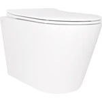 Безободковый подвесной унитаз Qtap Scorpio Ultra Quiet Rimless QT14332380AW (воронкообразный, с сиденьем), фото 