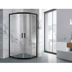 Душевая кабина без поддона 90x90 Asignatura Velvet 19020802 (профиль черный матовый, стекло прозрачное), фото 