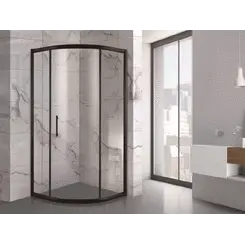 Душевая кабина без поддона 90x90 Asignatura Altea 29020802 (профиль черный матовый, стекло прозрачное), фото 