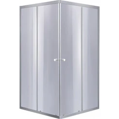 Душевая кабина без поддона 90x90 см Lidz Wawel SC90x90.SAT.LOW.GR (LWASC9090SATLOWGR2, профиль сатин, стекло тонированное), фото 