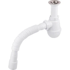 Сифон для кухонной мойки Lidz 60 05 M001 00 (LK02, выход 40/50 мм), фото 