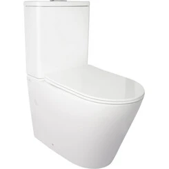 Безободковый унитаз-компакт Qtap Stork QT15222178W (с сиденьем), фото 