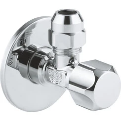 Вентиль кутовий 1/2"x3/8" Grohe 22018000 (з накидною гайкою 10 мм), фото 