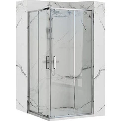 Душевая кабина Rea Punto 80x80 REA-K0863 (80x80 см, стекло прозрачное, профиль хром), Доступные размеры: 80 x 80, Цвет производителя: хром, фото 