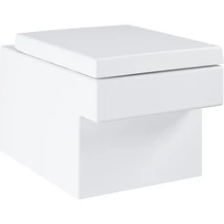 Безободковый напольный унитаз Grohe Cube Ceramic 3948500H+39488000 (с сиденьем микролифт), фото 