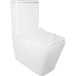 Безободковый унитаз-компакт Qtap Crow QT05222170W (с сиденьем), фото 
