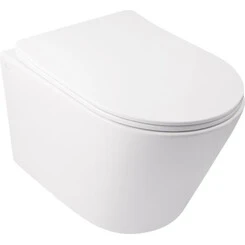 Безободковый подвесной унитаз Qtap Swan QT16335178W (с сиденьем), фото 