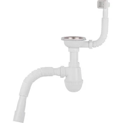 Сифон для кухонной мойки Lidz 60 05 M001 01 EURO (LK03), фото 