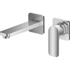 Смеситель скрытого монтажа для умывальника Kohlman Texen Chrome QW180T (внутренняя часть в комплекте), фото 
