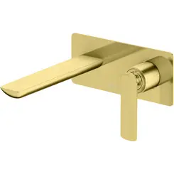 Смеситель скрытого монтажа для умывальника Kohlman Experience Brushed Gold QW185EGDB (брашированное золото, внутренняя часть в комплекте), Цвет производителя: брашированное золото (матовое), фото 
