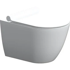 Безободковый подвесной унитаз Damixa Scandinavian Pure FlashClean DX36C1701SC (с сиденьем), фото 