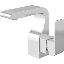 Смеситель для раковины Kohlman Saxo Chrome QB100S (с донным клапаном), фото 