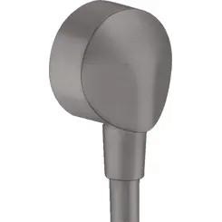 Подключение для душевого шланга Hansgrohe Fixfit Brushed Black Chrome 27454340 (брашированный черный хром), Цвет производителя: брашированный черный хром, фото 