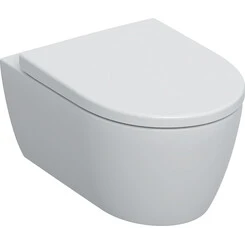 Безободковый подвесной унитаз Geberit iCon 501.663.JT.1 (белый матовый, с сиденьем), фото 