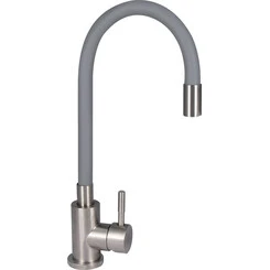 Смеситель для кухни Lidz Aria 015F3 (k35) Grey (LDARI015F3GRE43363, серый, с гибким изливом), фото 