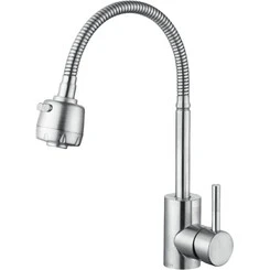 Смеситель для кухни Lidz Aria 015F41 (k35) Nickel (LDARI015F41NKS45306, никель, с гибким изливом), фото 