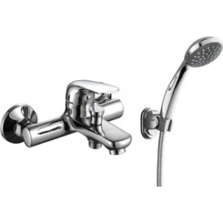 Змішувач для ванни Rj Flora Chrome RBZ072-3 (з лійкою та шлангом), фото 