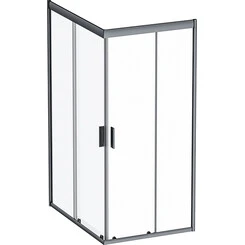 Душевая кабина Am.Pm Gem Square Slide W90UG-404-120290-BT (120x90 см, стекло прозрачное, профиль черный матовый), Доступные размеры: 120 x 90, Цвет производителя: черный матовый, фото 
