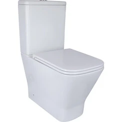 Безободковый унитаз-компакт Qtap Cardinal Ultra Quiet QT04222168AUQ3W (воронкообразный, с сиденьем), фото 