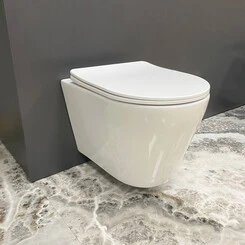 Безободковый подвесной унитаз VBI Levanzo White VBI-020200 (с сиденьем), Цвет производителя: белый глянец, фото 