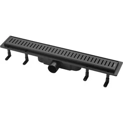 Линейный трап Kroner KRP Harz SCH60 (SCH60Schwarz, 60 см, черный матовый, с решеткой Sektion Schwarz), Цвет производителя: черный матовый, Доступные размеры: 60, фото 