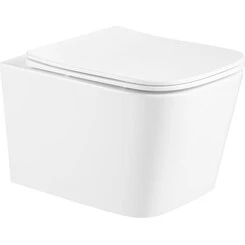 Безободковый подвесной унитаз Imprese Kubik Twist c06810233TW (воронкообразный, с сиденьем), фото 