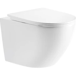 Безободковый подвесной унитаз Imprese Rozkos Twist c06310103 (воронкообразный, c сиденьем), фото 