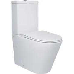 Безободковый унитаз-компакт Qtap Swan Ultra Quiet Rimless QT16222182TW (с сиденьем), фото 