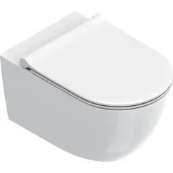 Безободковый подвесной унитаз Catalano Sfera 55 NewFlush 0511550001+0551200001+9056060000 (воронкообразный, с сиденьем), фото 
