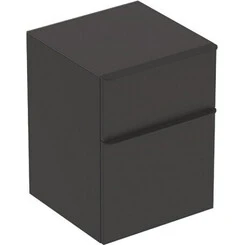 Шафка у ванну Geberit Smyle Square Black Matt 500.357.JK.1 (45 см, чорна матова, підвісна), Доступні розміри: 45, Колір виробника: чорний матовий, фото 