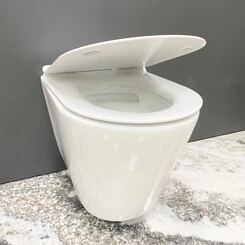 Безободковый подвесной унитаз VBI Burano White VBI-020700 (воронкообразный, с сиденьем), фото 