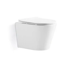 Безободковый подвесной унитаз Imprese Blatna N Rimless White Glossy c06801303 (с сиденьем), фото 