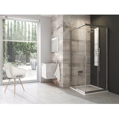 Душевая кабина Ravak Blix BLRV2-90 (1LV70C00Z1, 90x90 см, стекло прозрачное, профиль хром), фото 
