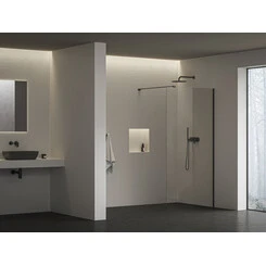 Душова стінка Ravak Walk-In Air Wall-90 (GW9W70300Z1C, 90x200 см, прозоре скло, профіль чорний матовий), Доступні розміри: 90 x 200, Колір виробника: прозоре скло, обробка чорна матова, фото 