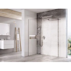 Душова стінка Ravak Walk-In Double Wall Set 100+80+W SET Uni T (GW9WA0C0SZ1SET10080, 100х80 см, прозоре скло, тримач хром), Доступні розміри: 100 x 80, Колір виробника: прозоре скло, обробка хром, фото 