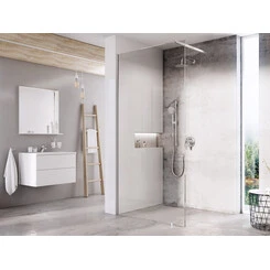 Душова стінка Ravak Walk-In Wall Set 80 (GW9W40C0SZ1, 80 см, скло прозоре, тримач хром), Доступні розміри: 80, Колір виробника: прозоре скло, обробка хром, фото 