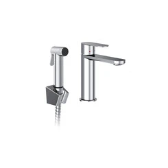 Смеситель для умывальника Ravak Chrome II CR II 112.00CR (X070450, с гигиеническим душем), Цвет производителя: хром, фото 