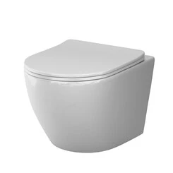 Безободковый подвесной унитаз Am.Pm Like AquaSpin CLA1900SC (воронкообразный, с сиденьем), фото 