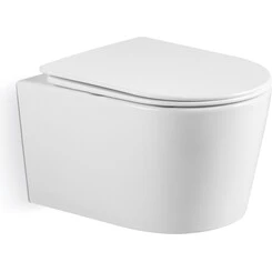 Безободковый подвесной унитаз Imprese Laska Twist c06803803 (воронкообразный, c сиденьем), фото 
