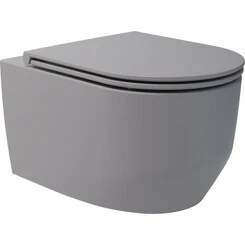 Безободковый подвесной унитаз Devit Art 3.0 Gray Matt Vortex Flush 3030140G (серый матовый, воронкообразный, с сиденьем), Цвет производителя: серый матовый, фото 