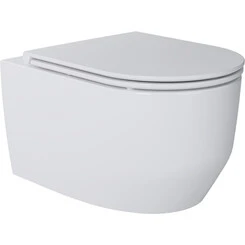 Безободковый подвесной унитаз Devit Art 3.0 White Glossy Vortex Flush 3030140 (белый глянцевый, воронкообразный, с сиденьем), Цвет производителя: белый глянец, фото 