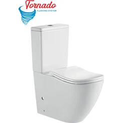 Безободковый унитаз-компакт Koller Pool Round Comfort Tornado 3.0 1884570199 (воронкообразный, с сиденьем), фото 