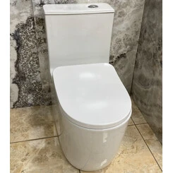 Безободковый унитаз-компакт VBI Salina White VBI-021001 (c сиденьем), фото 