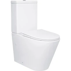 Безободковый унитаз-компакт Qtap Swan Eco Ultra Quiet QTSWA27W48748 (воронкообразный, с сиденьем), фото 
