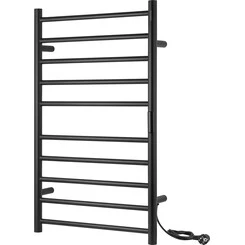 Електрична рушникосушарка Kroner KRP Hitze-Stets SCH8753-10T (530x870, чорна матова, права, сенсорна, з таймером), Колір виробника: чорний матовий, Підключення рушникосушарки: праве, фото 