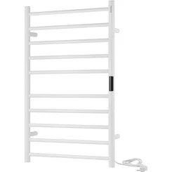 Електрична рушникосушарка Kroner KRP Hitze-Stets WEI8753-10T (530x870, біла глянсова, права, сенсорна, з таймером), Колір виробника: білий глянець, Підключення рушникосушарки: праве, фото 