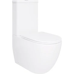 Безободковый унитаз-компакт Qtap Robin Ultra Quiet QT13226089AW (воронкообразный, с сиденьем), фото 