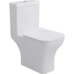 Безободковый унитаз-компакт Devit Basic 3590021 (c сиденьем), фото 