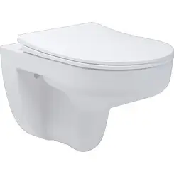 Безободковый подвесной унитаз Devit Simple Vortex Flush 3810825 (воронкообразный, с сиденьем), фото 